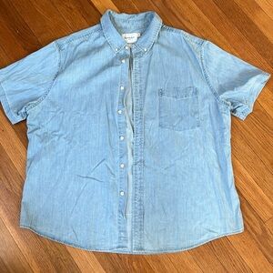 Denim button up